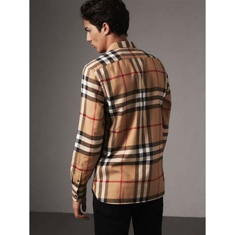 mens burberry tops|burberry flannel shirt oversized.